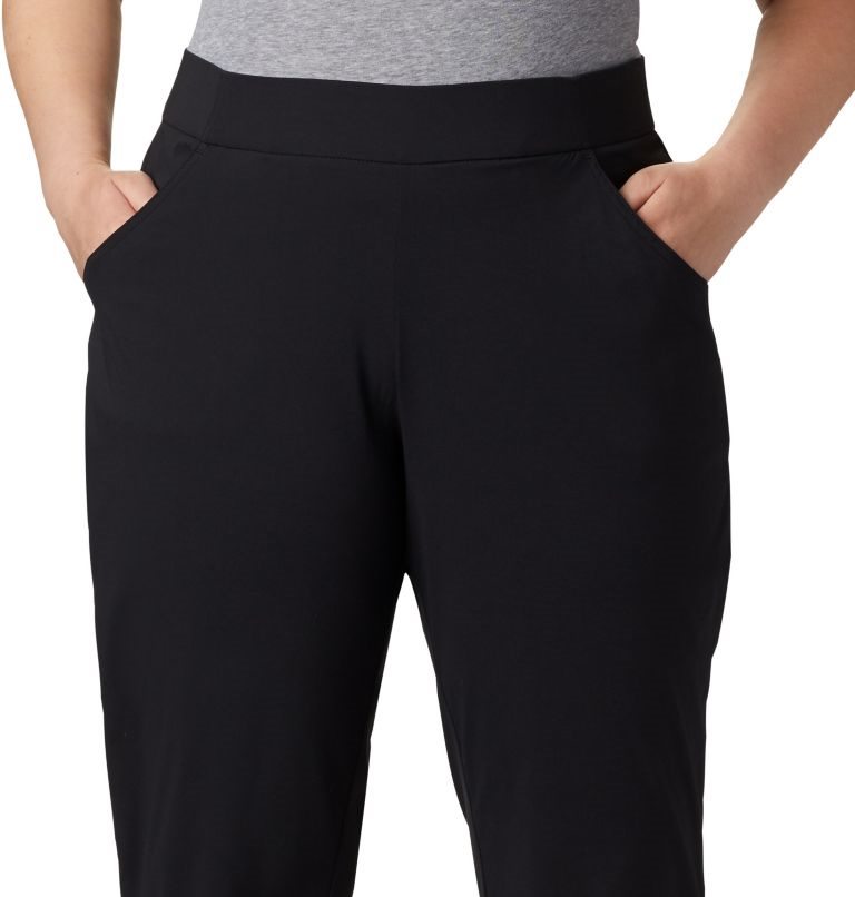 Women's Columbia Anytime Casual Capris Sport Pants Black | Plus Size CA-TL8C3